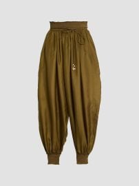 Women\'s Mahon Silk Parachute Pants - Olive - at Saks Fifth Avenue