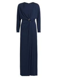 Women\'s Maisie Jersey Twist Maxi Dress - Midnight - at Saks Fifth Avenue