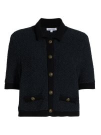 Women\'s Marie Cotton-Blend Cardigan - Navy - at Saks Fifth Avenue