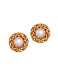 Women\'s Marit 18K-Gold-Plated & Imitation Pearl Earrings - Crystal Antique Gold at Saks Fifth Avenue