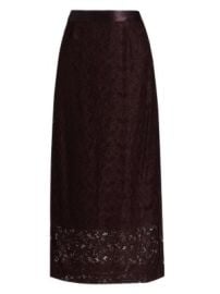 Women\'s Marjorie Lace Pencil Midi-Skirt - Aubergine - at Saks Fifth Avenue