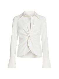 Women\'s Mckenna Twist-Front Blouse - Black - at Saks Fifth Avenue