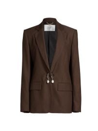 Women\'s Mel Single-Breasted Jacket - Dark Carob - at Saks Fifth Avenue