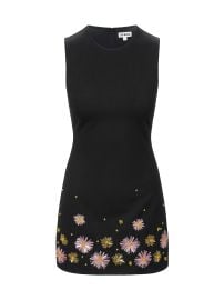 Women\'s Mercer Glass Beaded Minidress - Dahlia Daydream Black - at Saks Fifth Avenue