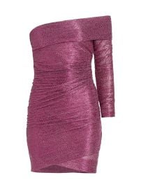 Women\'s Mercury Metallic Off-The-Shoulder Minidress - Mulberry - at Saks Fifth Avenue