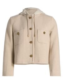 Women\'s Merry Hooded Jacket - Ecru - at Saks Fifth Avenue