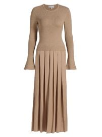 Women\'s Meryl Pleated Maxi Dress - Cappuccino - at Saks Fifth Avenue