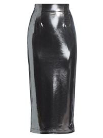 Women\'s Metallic Body-Con Midi-Skirt - Silver - at Saks Fifth Avenue