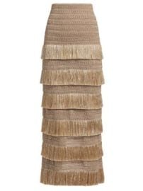 Women\'s Metallic Tiered Fringe Midi-Skirt - Gold - at Saks Fifth Avenue