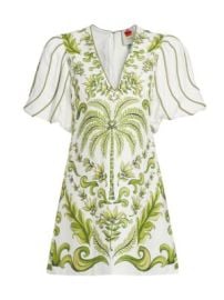 Women\'s Milani Painterly Floral Minidress - Off White - at Saks Fifth Avenue