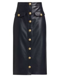 Women\'s Milann Faux Leather Midi-Skirt - Midnight - at Saks Fifth Avenue