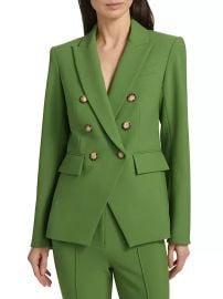 Women\'s Miller Dickey Double-Breasted Jacket - Lemongrass - at Saks Fifth Avenue