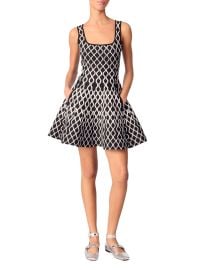 Women\'s Mini Pleated Dress - Black White - at Saks Fifth Avenue