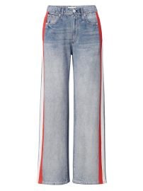 Women\'s Miramar Cotton Terry Track Pants - Coney White Stripe - at Saks Fifth Avenue