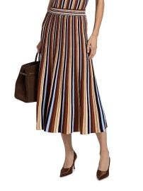 Women\'s Montana Striped Midi-Skirt - Metalic Stripe - at Saks Fifth Avenue
