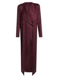 Women\'s Monthly Colors: January Plissé Drape Duster Jacket - Bordeaux - at Saks Fifth Avenue