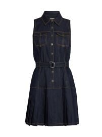 Women\'s Moxie Denim Mini Shirtdress - Indigo - at Saks Fifth Avenue