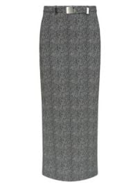 Women\'s Murray Belted Bouclé Maxi Skirt - Textured Herringbone - at Saks Fifth Avenue