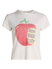 Women\'s NYC Apple Graphic T-Shirt - Vintage White - at Saks Fifth Avenue