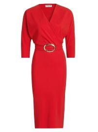 Women\'s Nastia V-Neck Belted Cocktail Dress - Blue Notte - at Saks Fifth Avenue