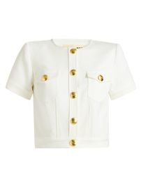 Women\'s Nawa Boxy Crop Jacket - White - at Saks Fifth Avenue
