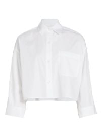 Women\'s Next Ex Poplin Cropped Shirt - Midnight - at Saks Fifth Avenue