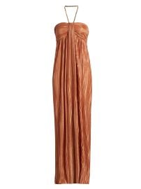 Women\'s Nicola Chain Halterneck Dress - Caramel - at Saks Fifth Avenue