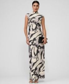 Women\'s Nina Mock-Neck Mesh Dress at Macys