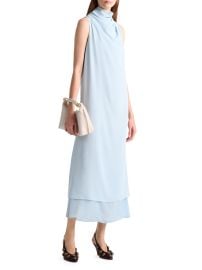 Women\'s Noor Cowl Neck Layered Midi-Dress - Sea Mist - at Saks Fifth Avenue