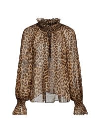 Women\'s Norah Leopard V-Neck Peasant Blouse - Catwalk - at Saks Fifth Avenue