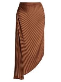 Women\'s Odelia Asymmetric Pleated Skirt - Camel - at Saks Fifth Avenue