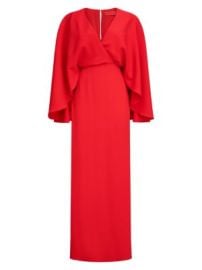 Women\'s Olaya Fluid Crepe Gown - Pinotage - at Saks Fifth Avenue