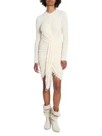 Women\'s Ophelie Jersey Tie-Waist Dress - Ecru - at Saks Fifth Avenue