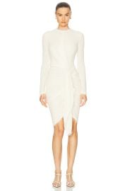 Women\\\'s Ophelie Jersey Tie-Waist Dress - Ecru - at Forward