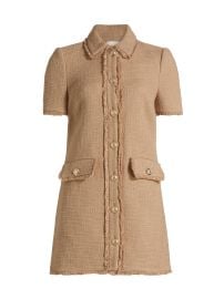 Women\'s Pammy Cotton Tweed A-Line Minidress - Brown Sugar - at Saks Fifth Avenue