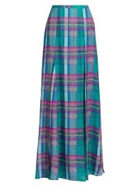 Women\'s Patrica Plaid Slit Maxi Skirt - Multi Colorful Plaid - at Saks Fifth Avenue