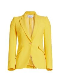 Women\'s Peak Shoulder One-Button Blazer - English Weld - at Saks Fifth Avenue