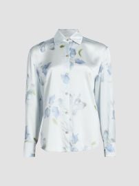 Women\'s Petal Blur Relaxed Shirt - Soft Grey - at Saks Fifth Avenue
