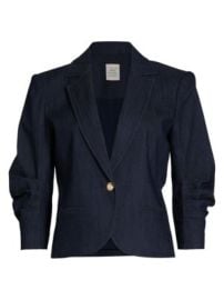 Women\'s Petit Khloe Denim Blazer - Indigo - at Saks Fifth Avenue