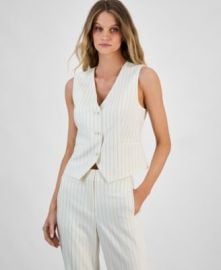 Women\'s Pinstriped Vest, Exclusively at Macy\'s at Macys