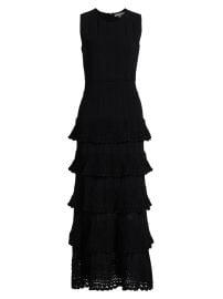 Women\'s Piper Sleeveless Knit Tiered Maxi Dress - Black - at Saks Fifth Avenue