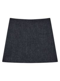 Women\'s Plush Tweed Miniskirt - Charcoal Melange - at Saks Fifth Avenue