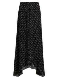 Women\'s Polka Dot Flared Maxi Skirt - Black Polka Dot - at Saks Fifth Avenue