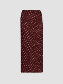 Women\'s Polka Dot Mesh Midi Skirt - Burgundy Pink - at Saks Fifth Avenue