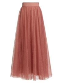 Women\'s Polka Dot Tulle Maxi Skirt - Blush - at Saks Fifth Avenue