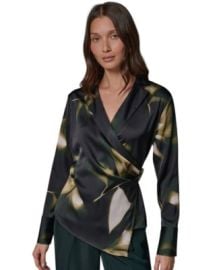 Women\'s Printed V-Neck Long-Sleeve Blouse at Macys