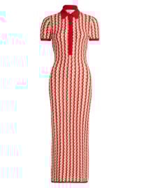 Women\'s Quinlan Striped Pointelle-Knit Maxi Dress - Cherry Multi - at Saks Fifth Avenue