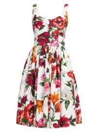 Women\'s Rafia Fiori Floral Cotton Poplin Dress - White Print Flower - at Saks Fifth Avenue