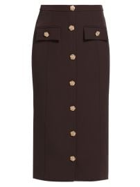 Women\'s Randall Crepe Midi-Skirt - Brown - at Saks Fifth Avenue