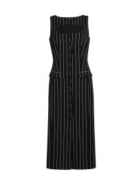 Women\'s Raven Striped Sleeveless Midi-Dress - Jet Optic Pinstripe - at Saks Fifth Avenue
